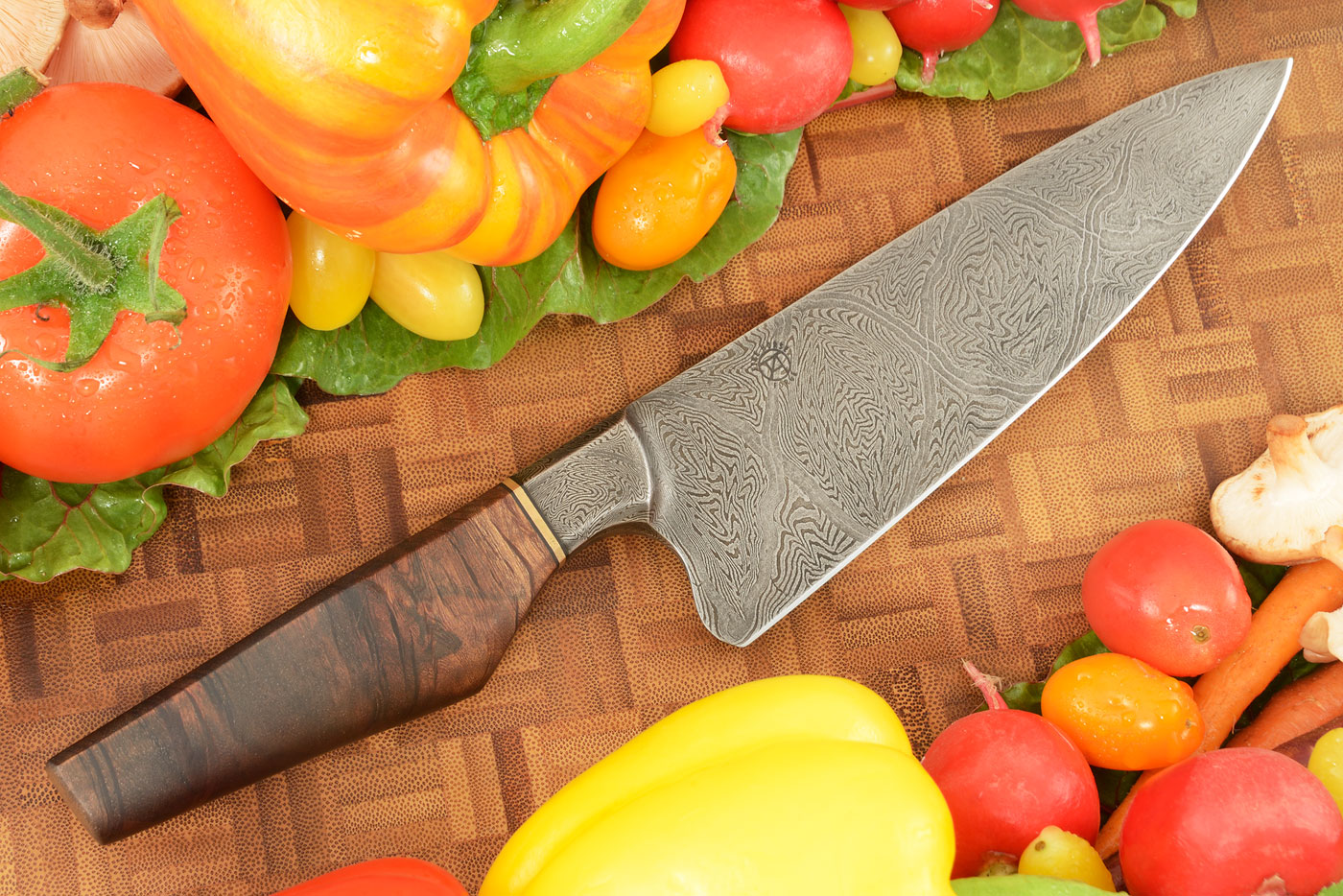 Integral Damascus Chef's Knife (6-2/3 in) with Beefwood