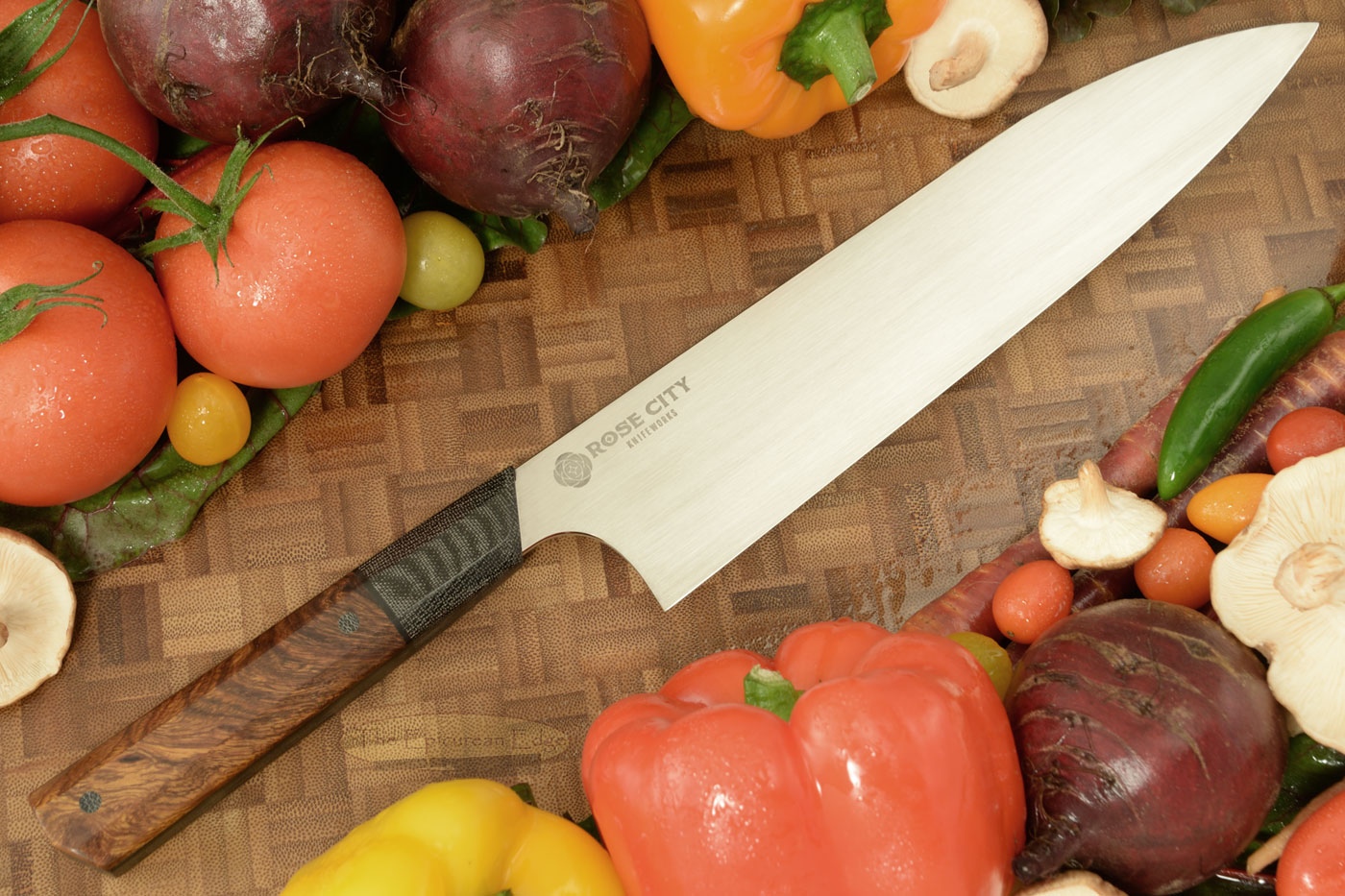 Swift Chef's Knife (Gyuto) -- 9-1/4 in. -- with Ironwood -- AEB-L Stainless Steel
