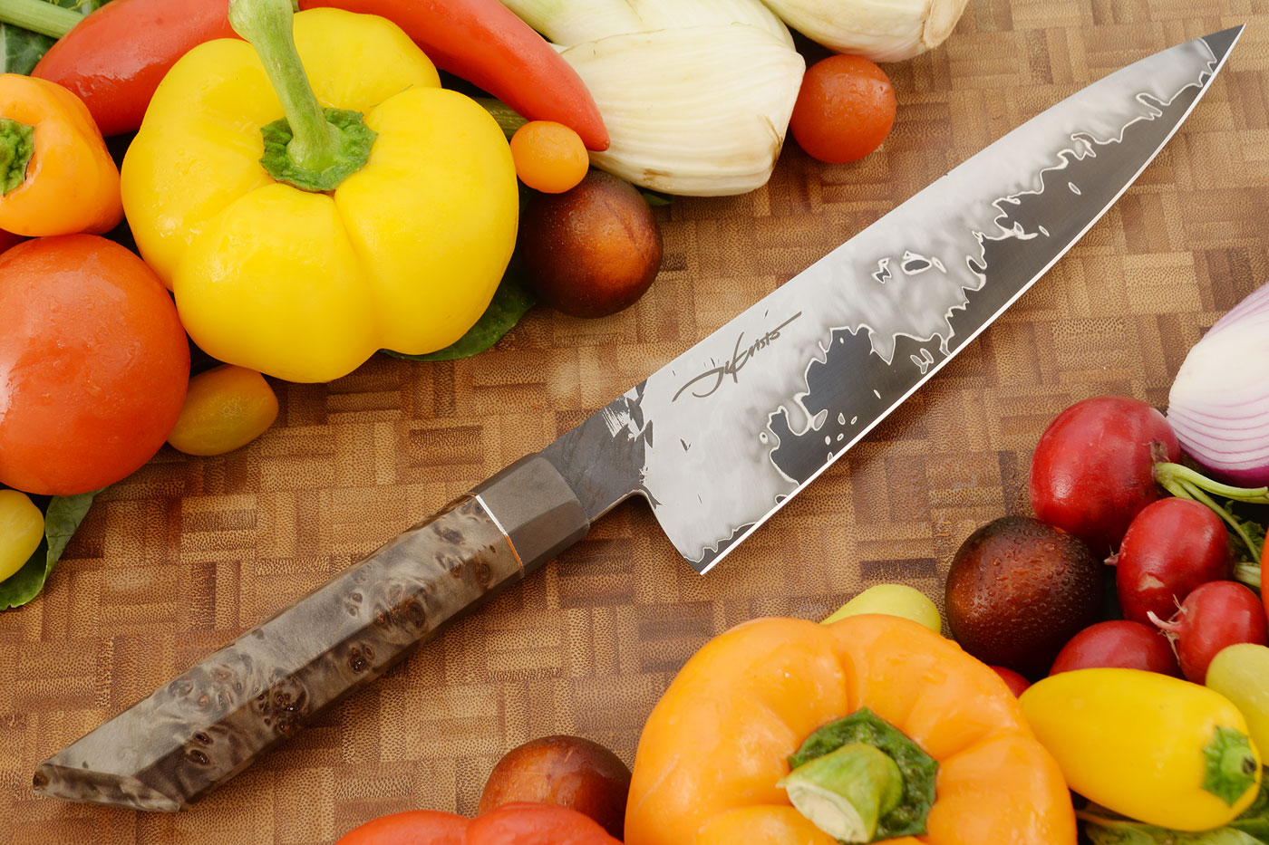 Lyssa San Mai Chef's Knife (Gyuto) with Maple Burl