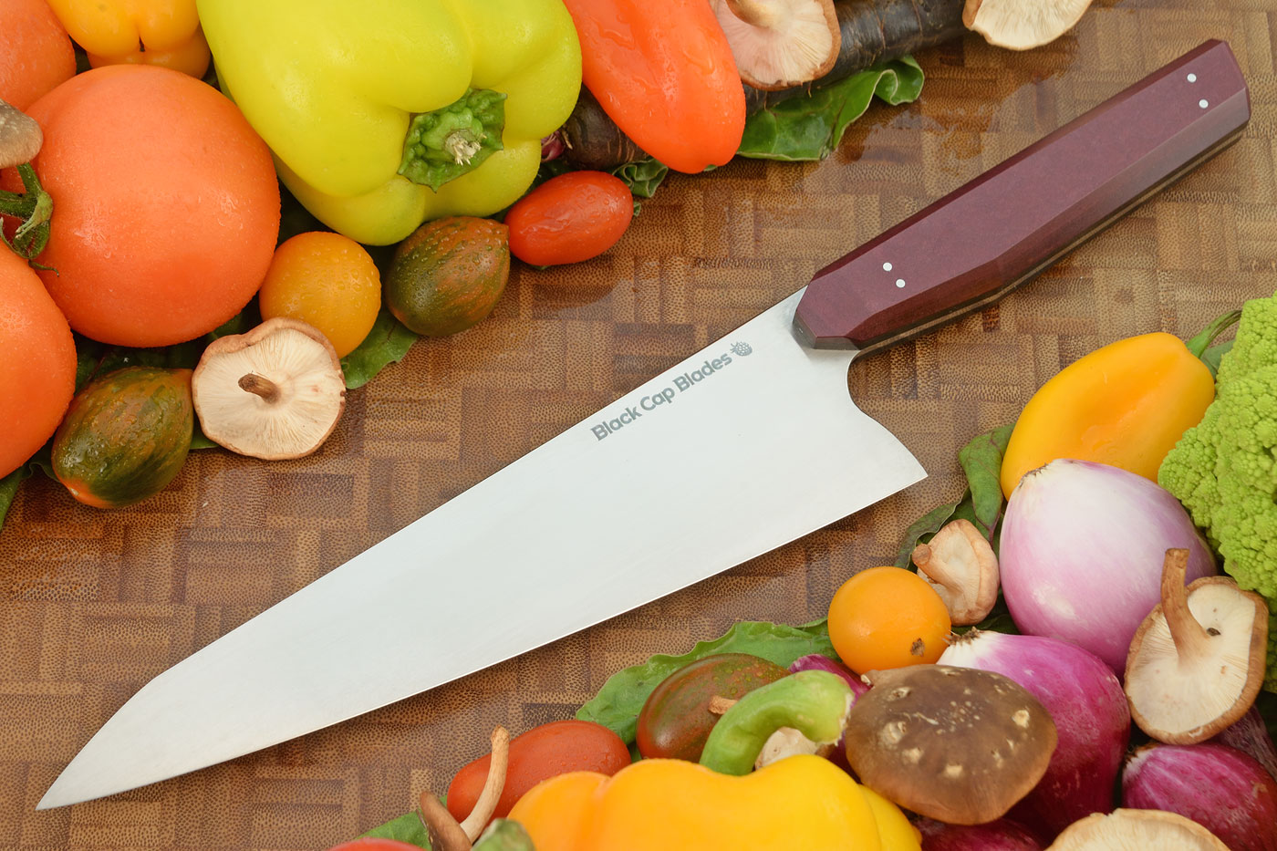 Chef's Knife (8 in.) with Purple Richlite - AEB-L