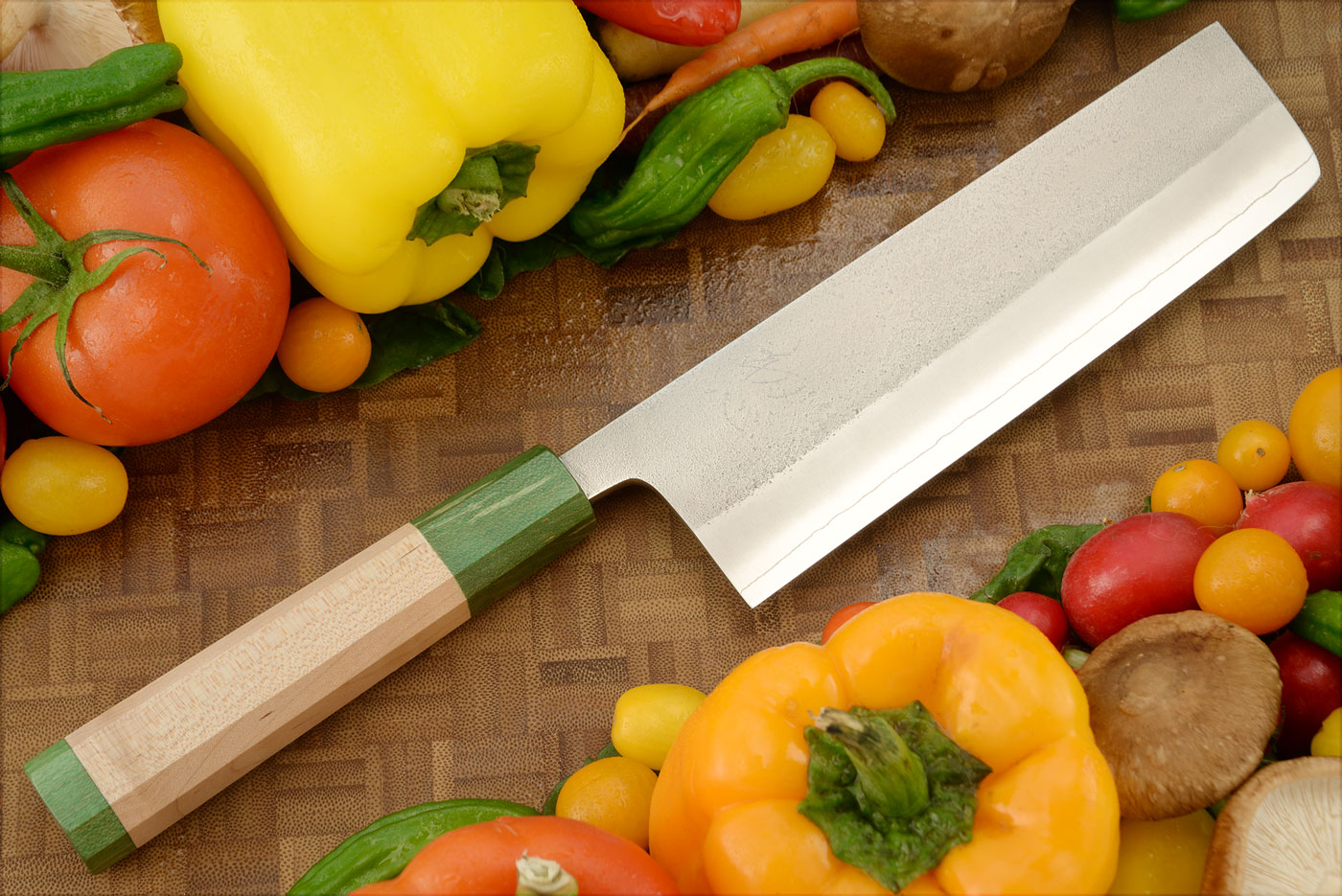 Vegetable Knife - Nakiri - 6-1/2 in. (165mm) - SKD Semi-Stainless Nashiji
