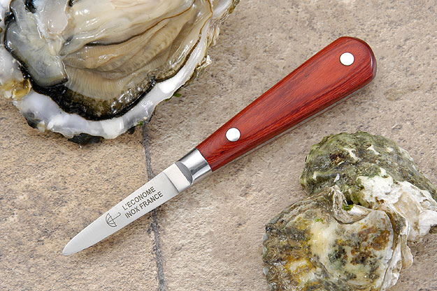 L'Econome Oyster Knife with Pakka Wood