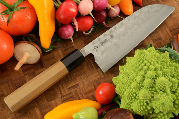 Maboroshi no Meito Chefs Knife - Santoku, Traditional with Finger Rest - 180mm (7 1/8 in.)