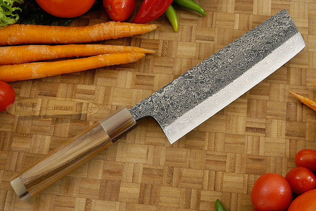 Damascus SLD Chef's Knife - Nakiri - 6-1/2 in. (165mm)