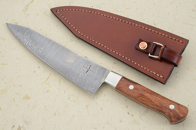 Damascus Chef's Knife with Bubinga (7 in)