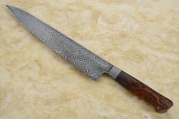 Mosaic Damascus Chef's Knife (Gyuto) with Ironwood  (10 in.)