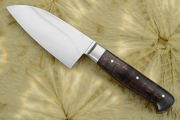 Chef's Knife (Petit Santoku) with Spalted Curly Koa (4-3/4