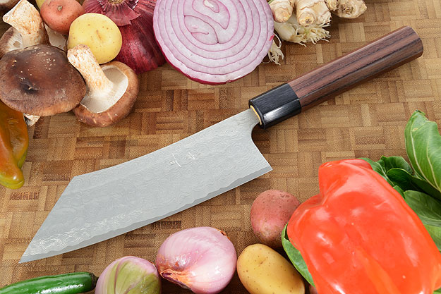 Asai PM Damascus Chef's Knife - Hakata Santoku - 6-3/4 in. (170mm)