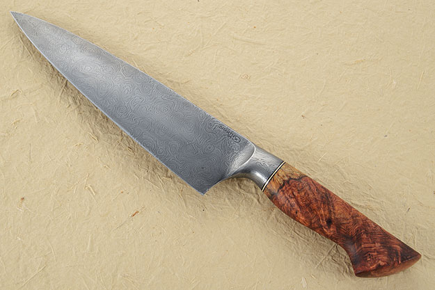 Chef's Knife (7-3/4 in.) with Amboyna Burl and Pool & Eye Damascus