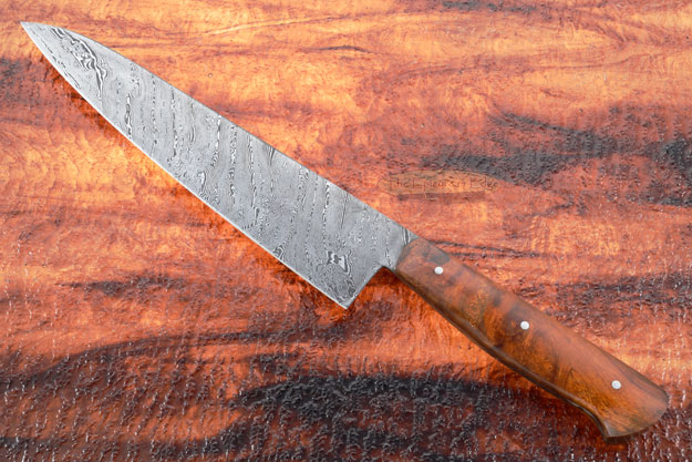 Chef's Knife with Ironwood and Twisted Damascus (7-3/4 in)