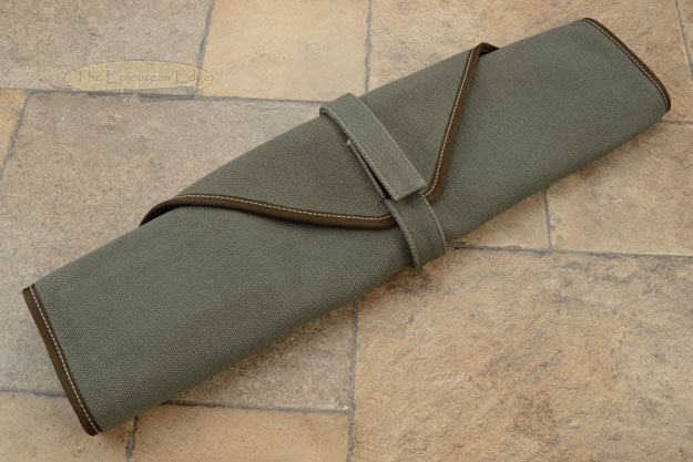 6 Slot Canvas Knife Roll - Green (CW134G)