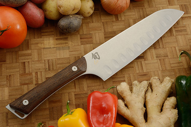 Shun Kanso Chef's Knife/Santoku, Hollow Ground - 7 in. (SWT0718)
