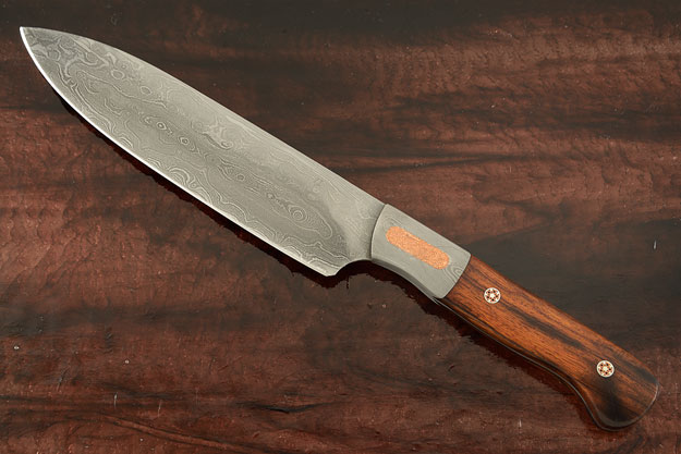 Damascus Chef's Knife (6-1/4 in) with Ironwood