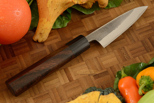 Kurouchi Paring Knife - Petty, 85mm (3-1/3 in.), Macassar Ebony
