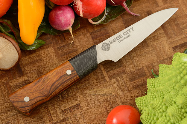 Paring Knife (Petty) -- 3-3/4 in. -- with Ironwood -- 52100 Carbon Steel