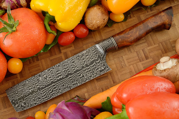 Integral Damascus Chef's Knife - Nakiri (6-1/4