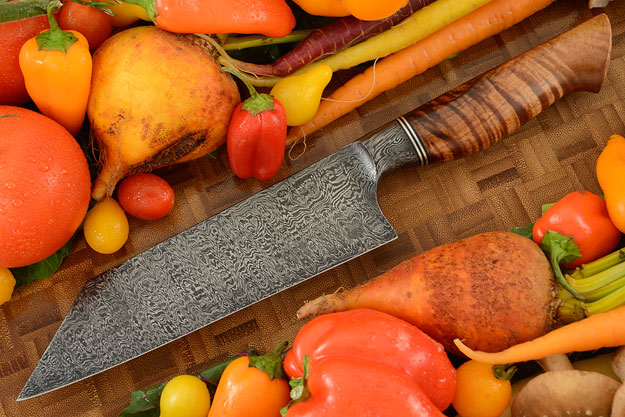 Integral Damascus Bunka Chef's Knife (7
