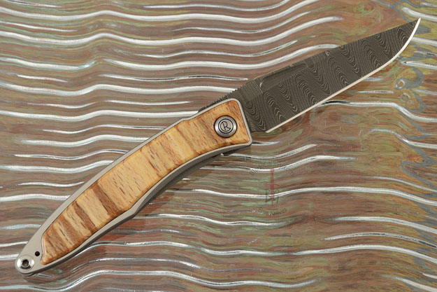 Mnandi with Spalted Beech and Laddered Damascus - Left Handed