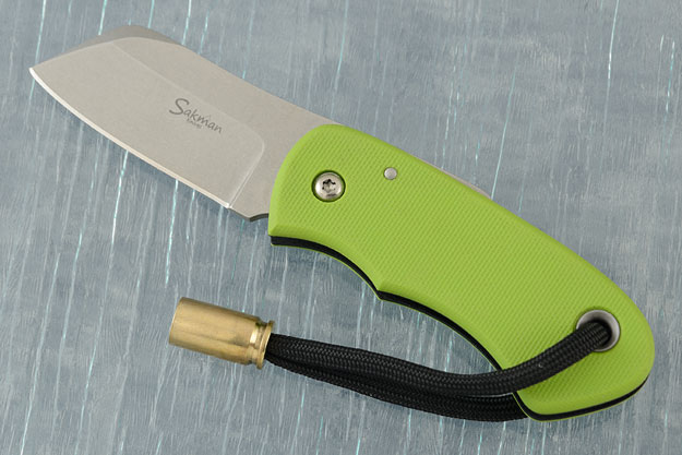 Chappy Friction Folder with Neon Green and Black G-10